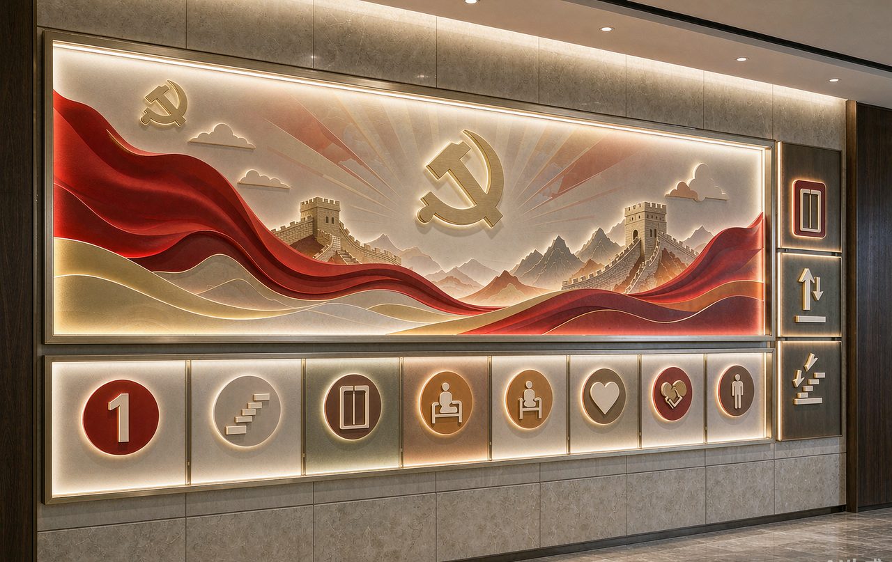 党建灯箱导视墙